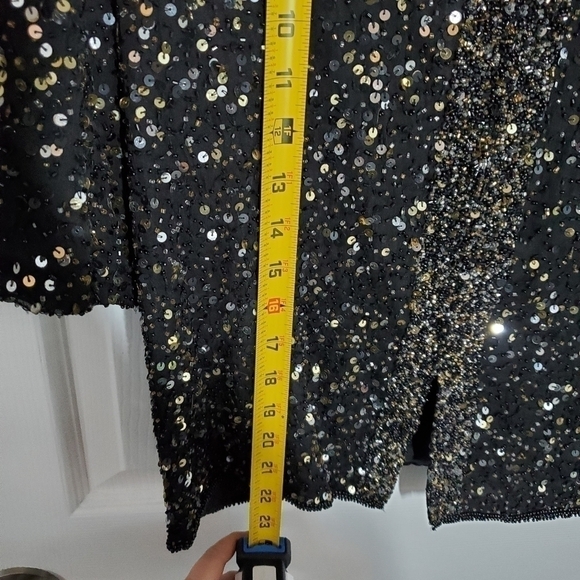 SCALA Vintage Sparkly Top with Shoulder Pads - Picture 6 of 15